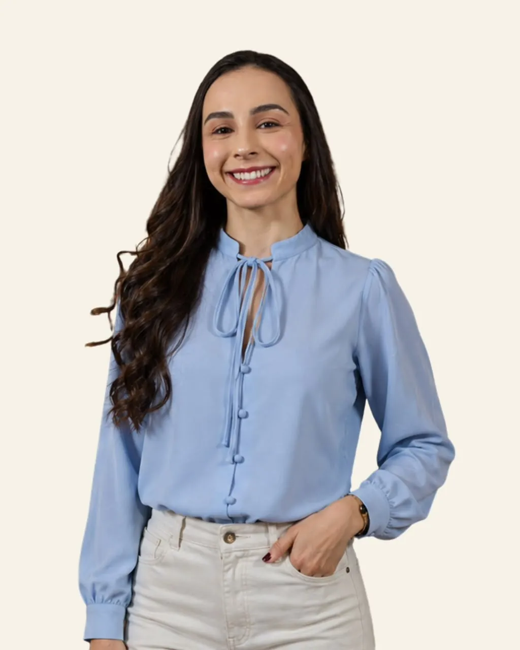 Victória Marcondes, nutricionista infantil, sorrindo