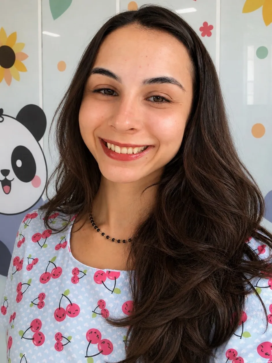 Victória Marcondes, nutricionista infantil, sorrindo